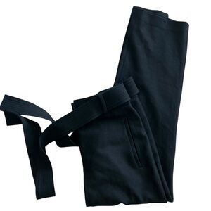 Aritzia Wilfred Tie Front Pant Wool Blend Cropped Black Size 4
